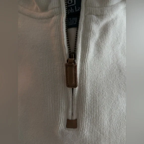 Ralph Lauren Men’s Cream White Polo Half Zip Sweater Pullover Sz XXL - Picture 4 of 4